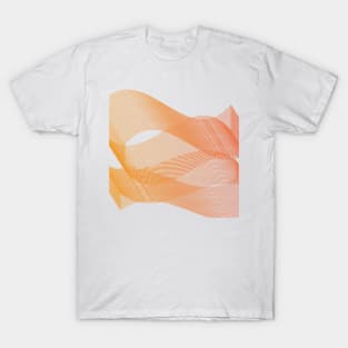 Geometric orange pattern waves T-Shirt